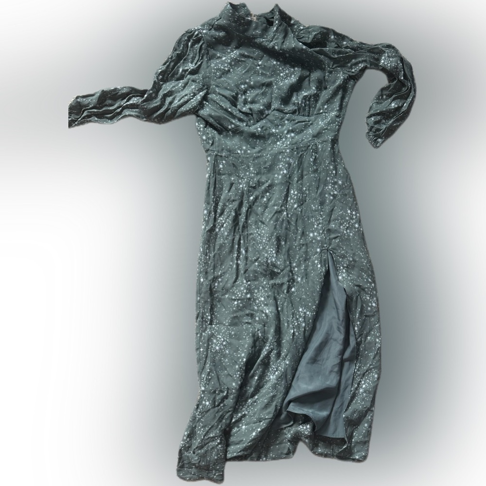 Green midi dress
